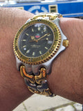 Tag Heuer 2000 Series Professional Quartz Drivers Watch WG1120-0 Silver / Gold