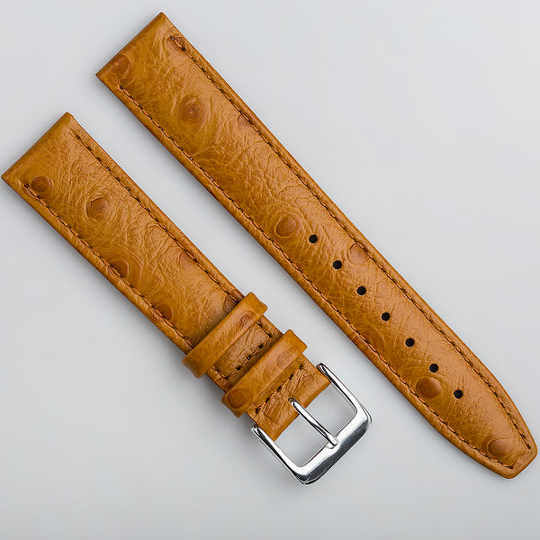 Ostrich Tan Leather Strap