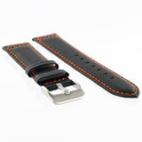 MKS Black Sailcloth Strap w/ Orange Stitching