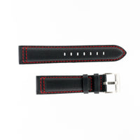 MKS Black Sailcloth Strap w/ Red Stitching
