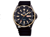 Orient Mako III Automatic Divers Black & Gold Watch RA-AA0005B19B